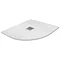 900 x 900mm White Slate Effect Quadrant Shower Tray + Chrome Waste Large Image