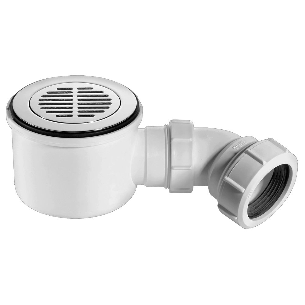 90mm Chrome Plated Brass Slotted Grid Fast Flow Shower Waste Online