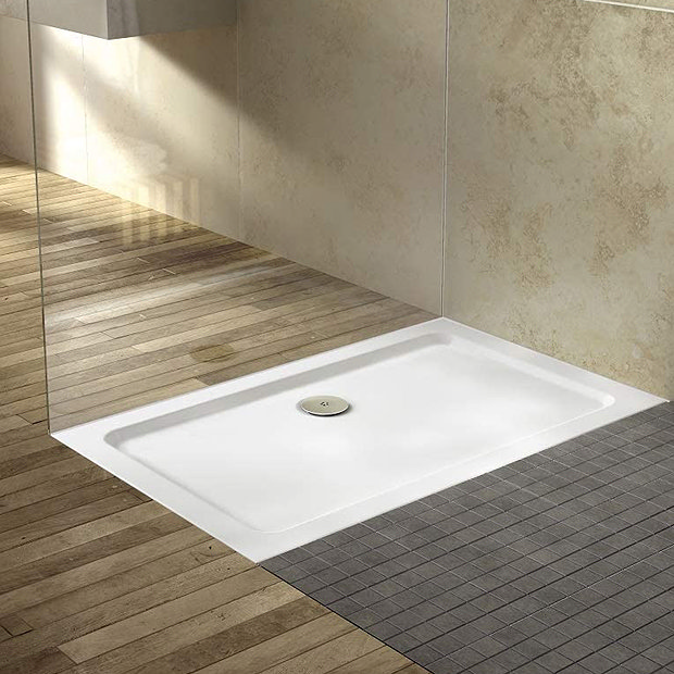90mm High Flow Chrome Shower Tray Waste  Profile Large Image