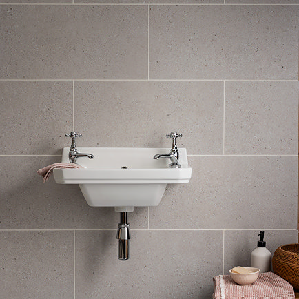 Lumina Light Grey Terrazzo Effect Rectified Tiles