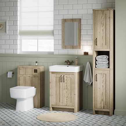 Chatsworth Traditional Natural Oak + Antique Brass