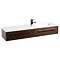 995mm Walnut Wall Hung 1-Drawer Unit with Basin  Feature Large Image