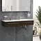 Valencia 995mm Walnut Wall Hung Basin Unit Large Image