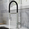 Abode Carbon Professional Kitchen Mixer Tap with Pull Out Spray - Brushed Nickel