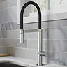 Abode Carbon Professional Kitchen Mixer Tap with Pull Out Spray - Brushed Nickel