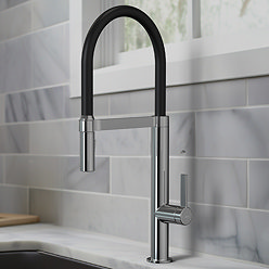 Abode Carbon Professional Kitchen Mixer Tap with Pull Out Spray - Chrome