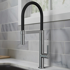 Abode Carbon Professional Kitchen Mixer Tap with Pull Out Spray - Chrome