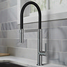 Abode Carbon Professional Kitchen Mixer Tap with Pull Out Spray - Chrome