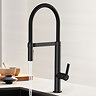 Abode Carbon Professional Kitchen Mixer Tap with Pull Out Spray - Matt Black