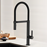 Abode Carbon Professional Kitchen Mixer Tap with Pull Out Spray - Matt Black