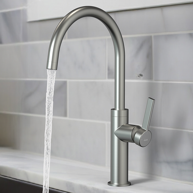 Abode Carbon Single Lever Kitchen Mixer Tap - Brushed Nickel