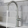 Abode Carbon Single Lever Kitchen Mixer Tap - Brushed Nickel