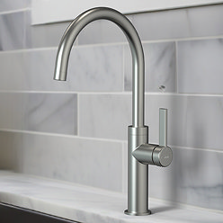 Abode Carbon Single Lever Kitchen Mixer Tap - Brushed Nickel