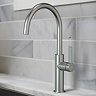 Abode Carbon Single Lever Kitchen Mixer Tap - Brushed Nickel