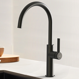 Abode Carbon Single Lever Kitchen Mixer Tap - Gunmetal