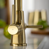Abode Enstyle Dual Lever Kitchen Mixer Tap - Brushed Brass