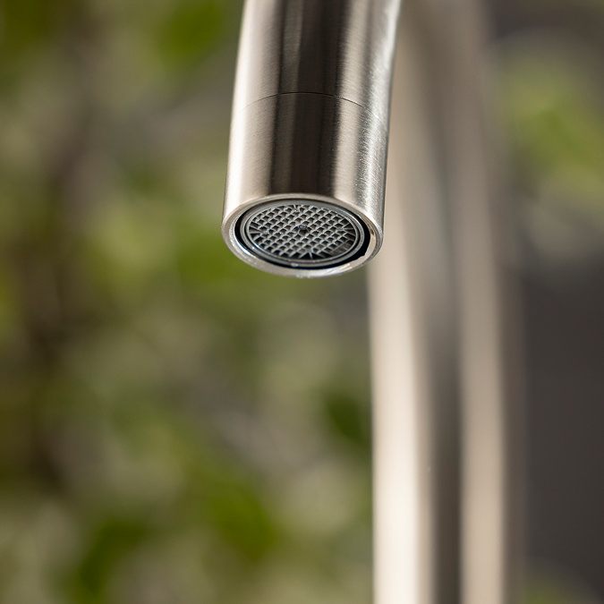 Abode Enstyle Dual Lever Kitchen Mixer Tap - Brushed Nickel