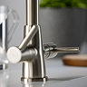 Abode Enstyle Dual Lever Kitchen Mixer Tap - Brushed Nickel