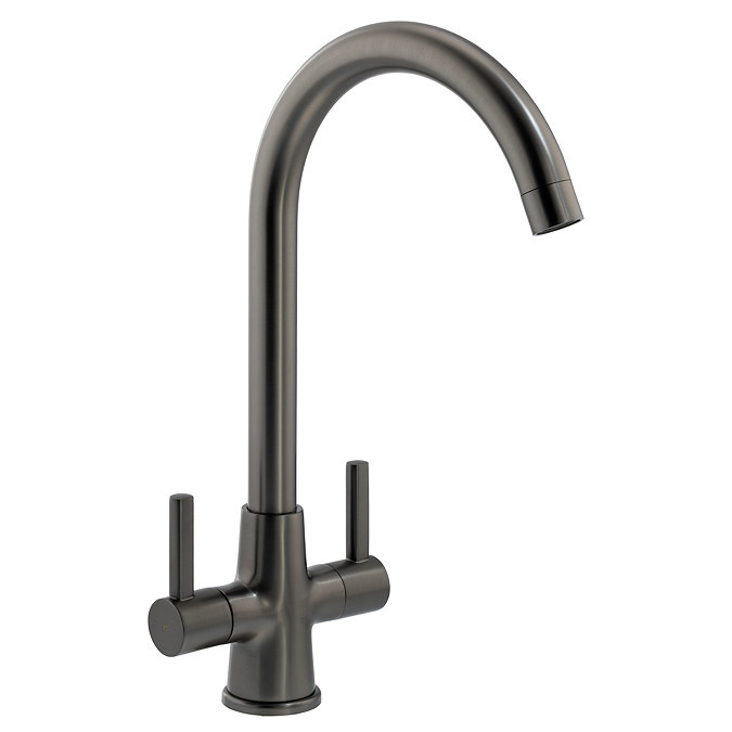 Abode Enstyle Dual Lever Kitchen Mixer Tap - Gunmetal