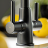 Abode Enstyle Dual Lever Kitchen Mixer Tap - Matt Black
