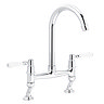 Abode Keswick Traditional Bridge Kitchen Mixer Tap - Chrome