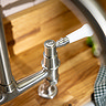 Abode Keswick Traditional Bridge Mixer Tap - Brushed Nickel
