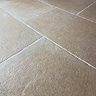Abramo Beige Tumbled Edge Stone Effect Floor Tiles - 600 x 900mm
