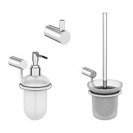 Accents 3 Piece Bathroom Accessory Set - Chrome