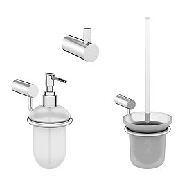 Accents 3 Piece Bathroom Accessory Set - Chrome