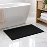 Accents Black Chenille Bath Mat - 800 x 500mm