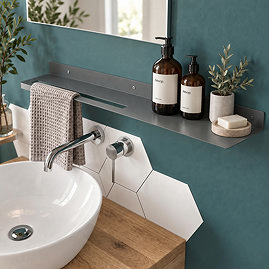 Accents Mono Grey 800mm Bathroom Shelf