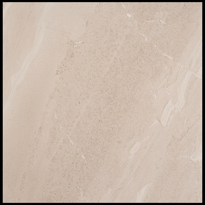 Acudo Polished Beige Stone Effect Porcelain Floor Tiles - 600 x 600mm