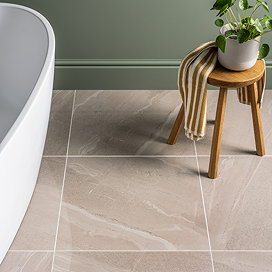 Acudo Beige Stone Effect Floor Tiles 600 x 600mm