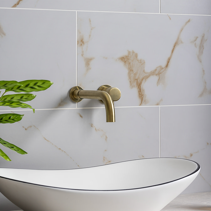 Adamo Gold Marble Effect Tiles - 300 x 600mm