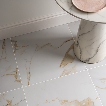 Adamo Gold Marble Effect Tiles - 600 x 600mm