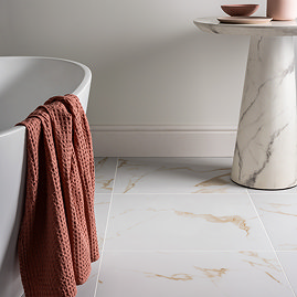 Adamo Gold Marble Effect Tiles - 600 x 600mm