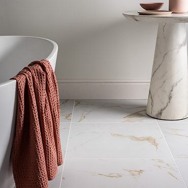 Adamo Gold Marble Effect Tiles - 600 x 600mm