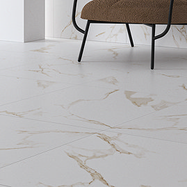 Adamo Gold Marble Effect Tiles - 600 x 600mm