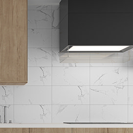 Adamo White Marble Effect Tiles - 300 x 600mm