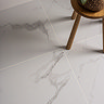 Adamo White Marble Effect Wall & Floor Tiles - 600 x 600mm