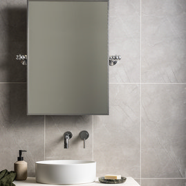 Adelita Light Grey Stone Effect Wall & Floor Tiles - 300 x 600mm
