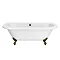 Admiral 1685 Back To Wall Roll Top Bath + Antique Brass Leg Set Large Image