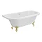 Admiral 1685 Back To Wall Roll Top Bath + Brushed Brass Leg Set