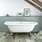 Admiral 1685 Back To Wall Roll Top Bath + Brushed Brass Leg Set Large Image