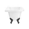 Admiral 1685 Back To Wall Roll Top Bath + Matt Black Leg Set  In Bathroom Large Image