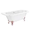 Admiral 1685 Back To Wall Roll Top Bath + Rose Gold Leg Set  Feature Large Image