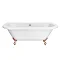Admiral 1685 Back To Wall Roll Top Bath + Rose Gold Leg Set  Standard Large Image
