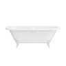 Admiral 1685 Back To Wall Roll Top Bath + White Leg Set  In Bathroom Large Image