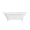 Admiral 1685 Back To Wall Roll Top Bath + White Leg Set  In Bathroom Large Image