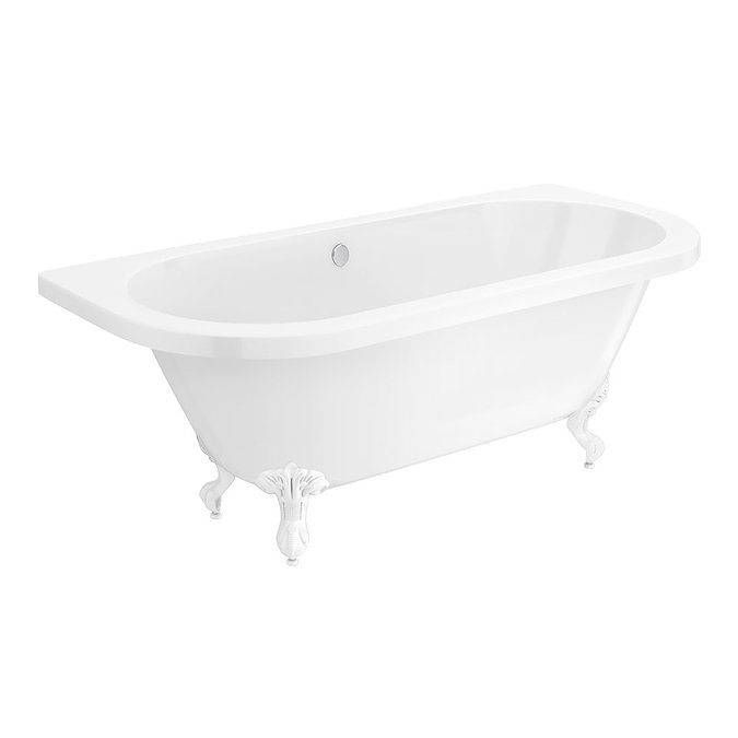 Admiral 1685 Back To Wall Roll Top Bath + White Leg Set  Feature Large Image